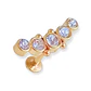 Piercing Oreja Tragus Conch Zircon Chapado En Oro 18k Unidad - Miniatura 9