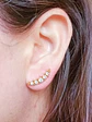 Piercing Modelo Luna Oreja Tragus Conch Labret Chapado En Oro 18k Unidad - Miniatura 3