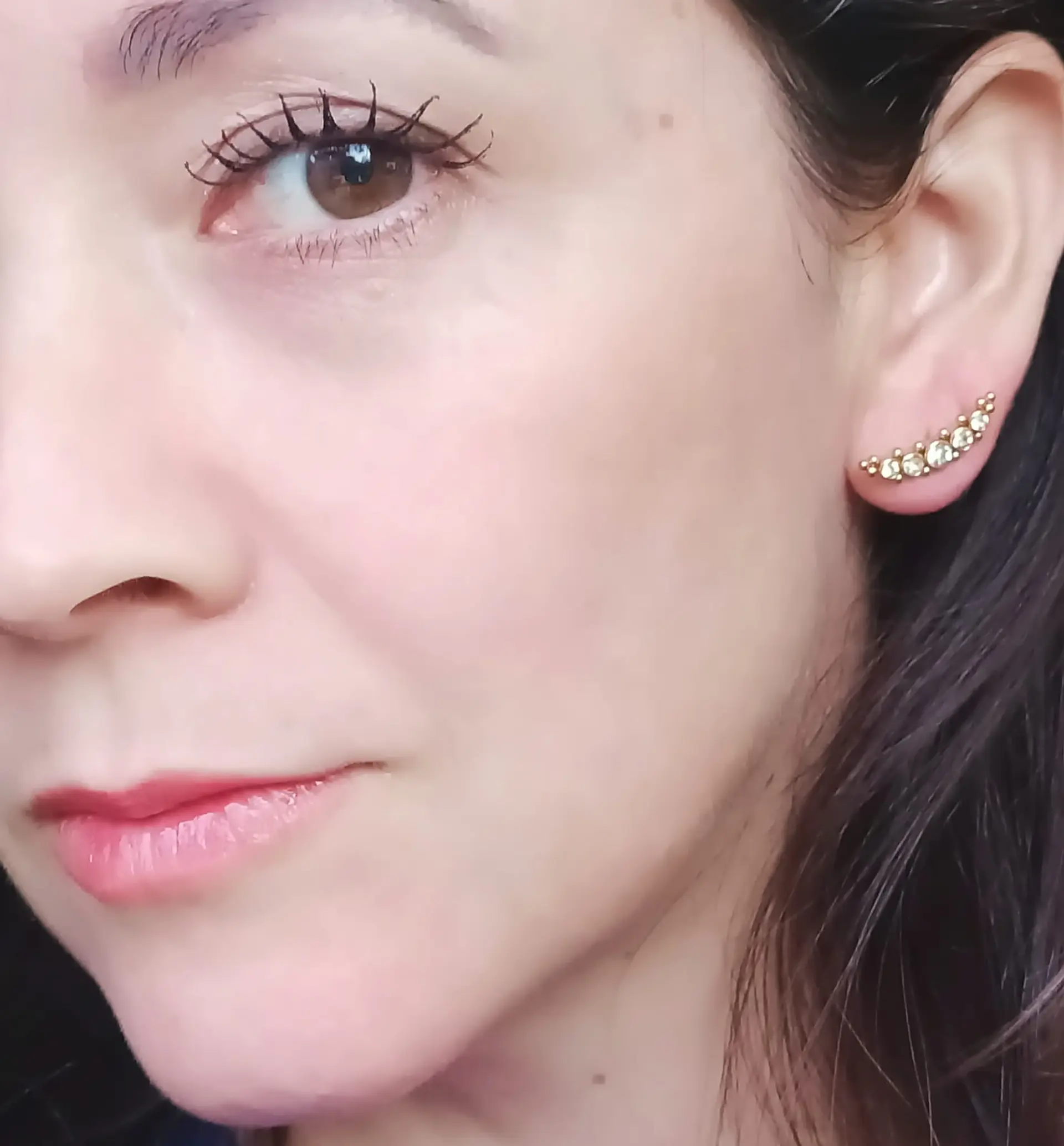 Piercing Modelo Luna Oreja Tragus Conch Labret Chapado En Oro 18k Unidad 11