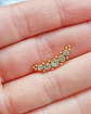 Piercing Modelo Luna Oreja Tragus Conch Labret Chapado En Oro 18k Unidad - Miniatura 12