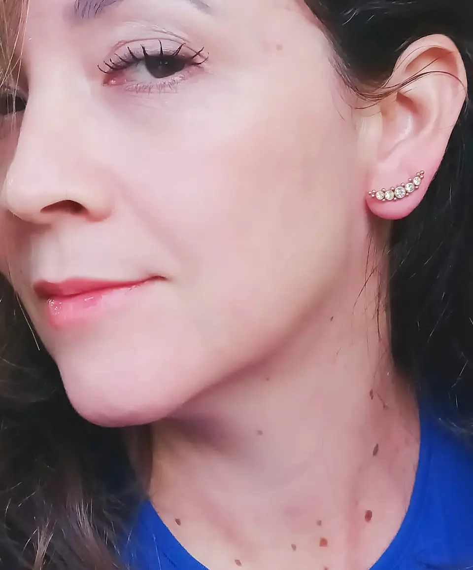 Piercing Modelo Luna Oreja Tragus Conch Labret Chapado En Oro 18k Unidad 14