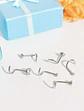 Set De 6 Piercing Nostril Punto De Luz Tipo S Plateado Punk - Miniatura 7