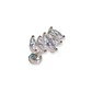 Aros Piercing Punto De Luz Helix Flat Zirconia Hipoalergenico - Miniatura 1