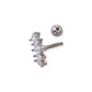 Aros Piercing Punto De Luz Helix Flat Zirconia Hipoalergenico - Miniatura 8