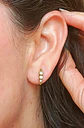 Piercing Oreja Crisalida Tragus Conch Lobulo Chapado En Oro 18k Unidad - Miniatura 3