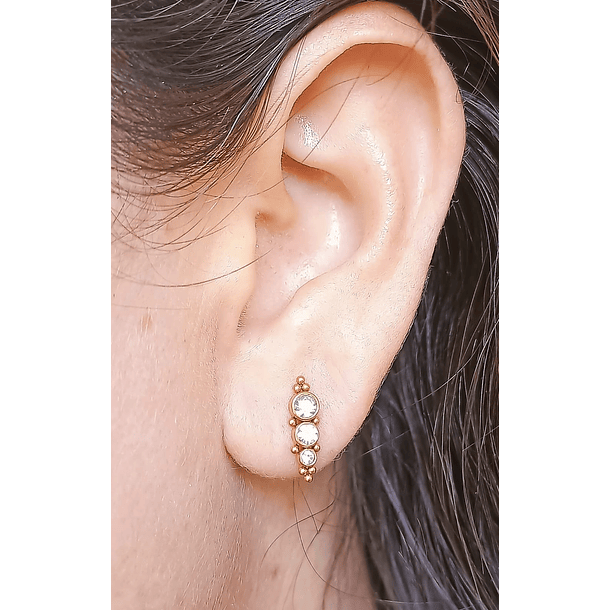 Piercing Oreja Tragus Conch Lobulo Chapado En Oro 18k Unidad 8