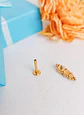 Piercing Oreja Crisalida Tragus Conch Lobulo Chapado En Oro 18k Unidad - Miniatura 2