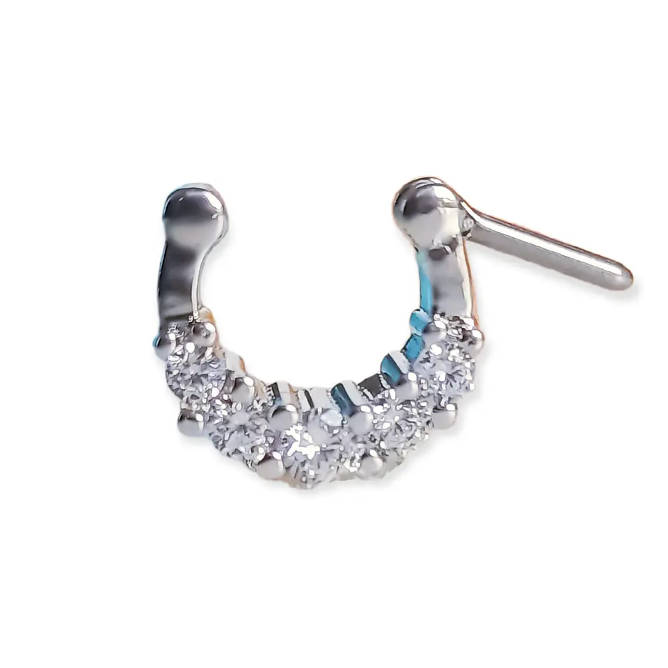 Piercing Septum Tabique Oreja Tragus Daith Clicker Zirconias 1