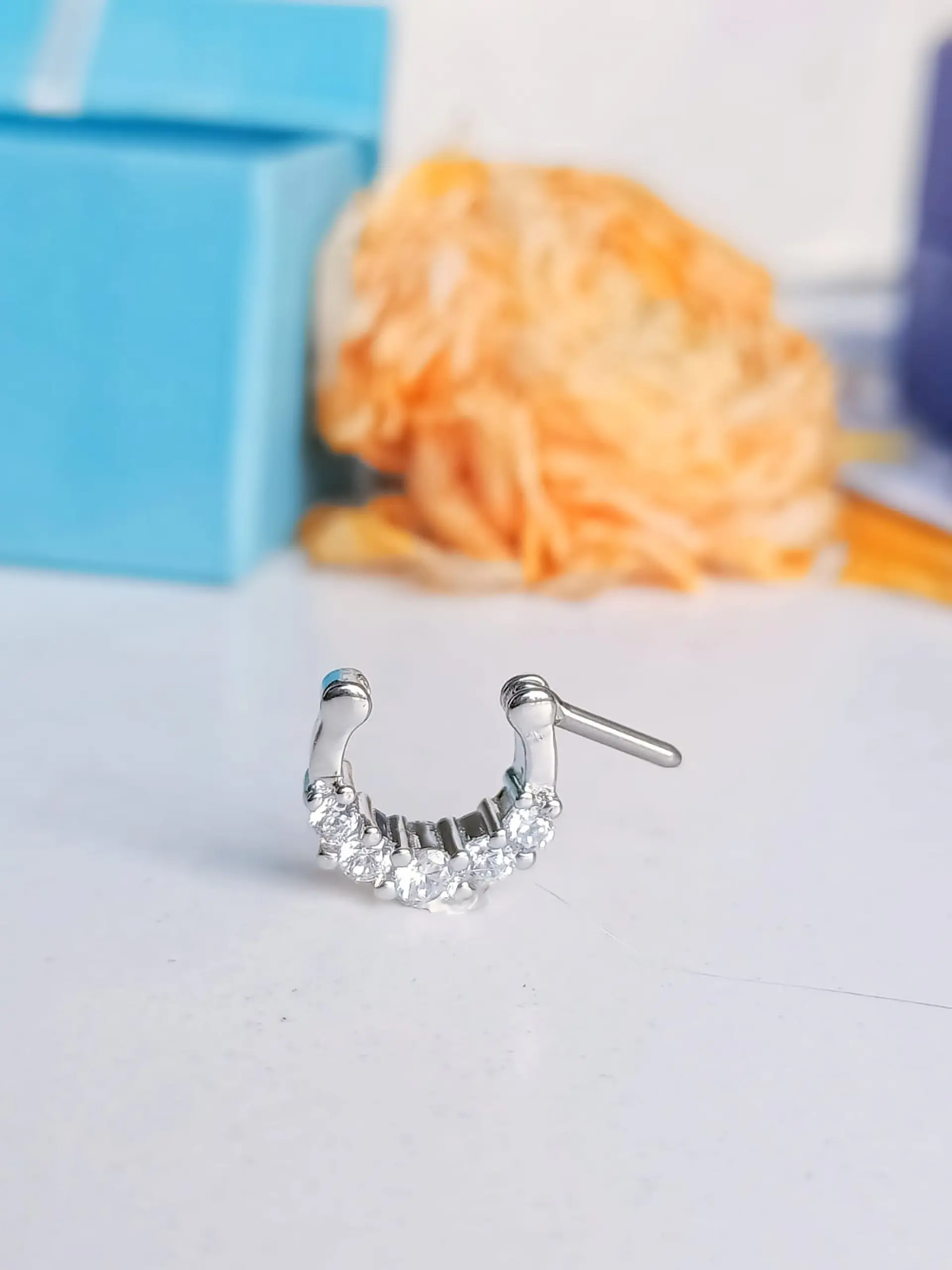 Piercing Septum Tabique Oreja Tragus Daith Clicker Zirconias 6