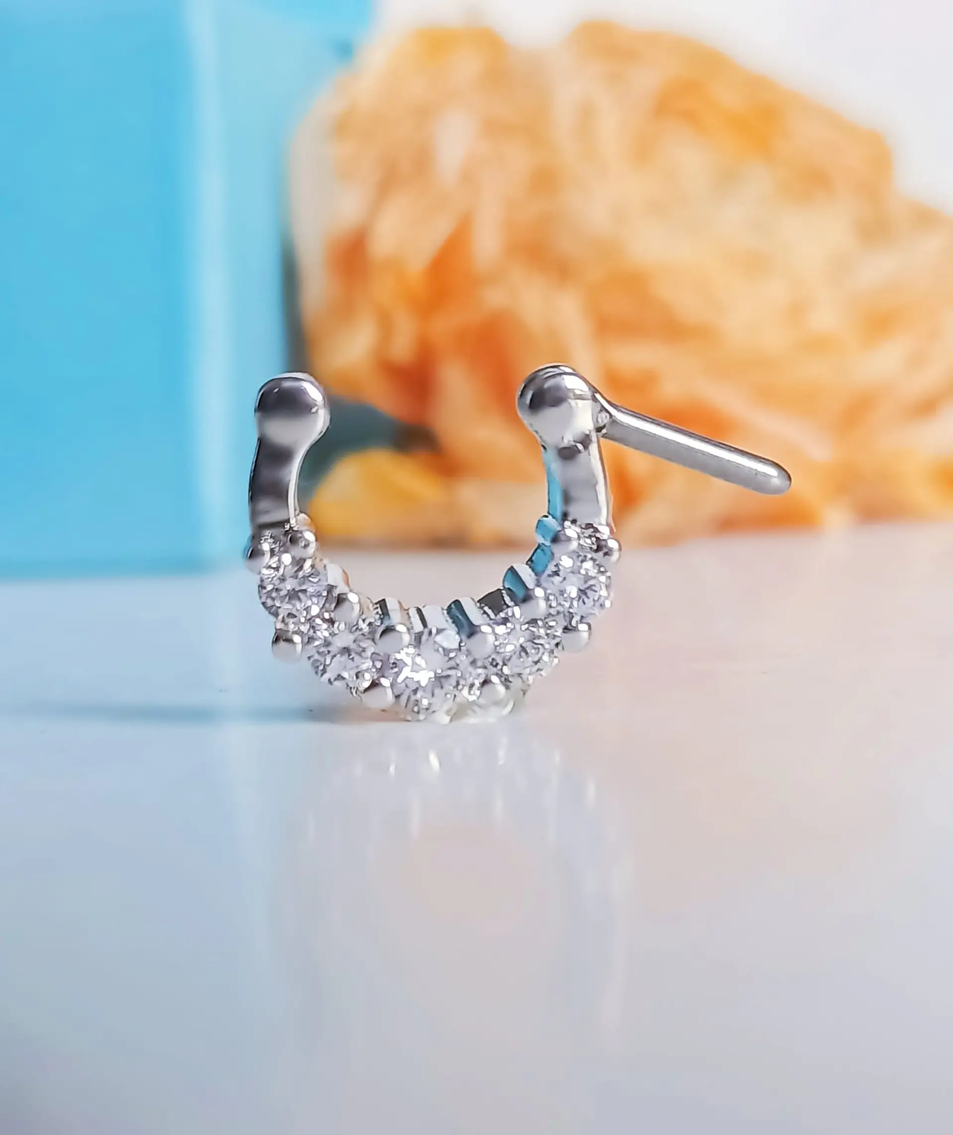 Piercing Septum Tabique Oreja Tragus Daith Clicker Zirconias 8