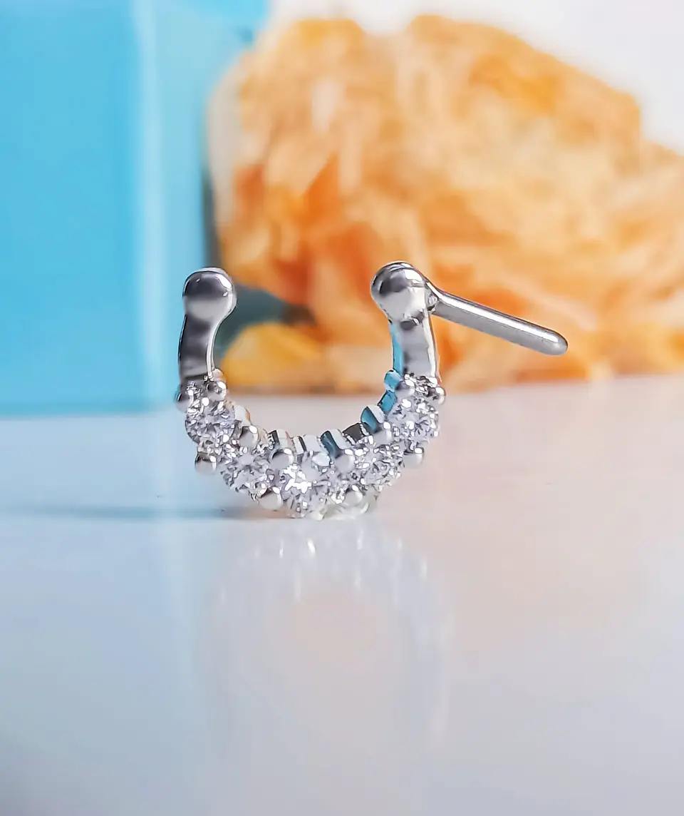 Piercing Septum Tabique Oreja Tragus Daith Clicker Zirconias 8