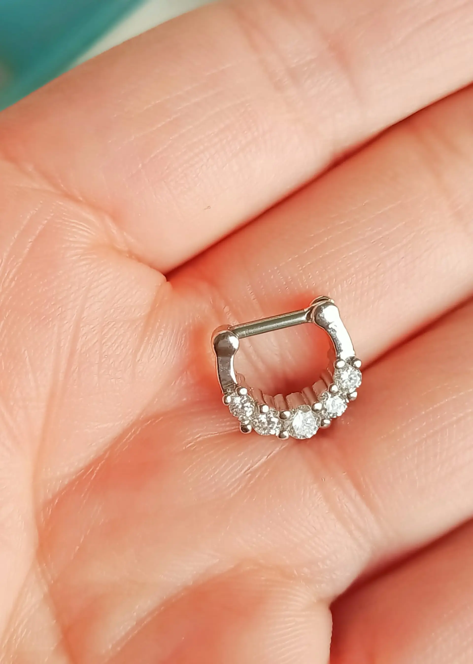 Piercing Septum Tabique Oreja Tragus Daith Clicker Zirconias 3