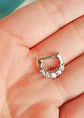 Piercing Septum Tabique Oreja Tragus Daith Clicker Zirconias - Miniatura 3
