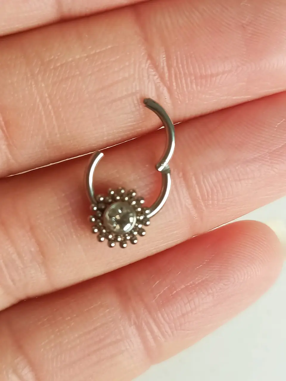 Piercing Septum Nariz Tragus Daith Zirconia Esfera Oreja 3