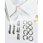 Pack 16 Piercing Plateado Set Tragus Septum Industrial Nostril Helix 4