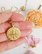 Colgante Medalla San Benito hipoalergénica chapado en oro 18kl - Miniatura 5