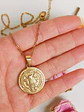 Colgante Medalla San Benito hipoalergénica chapado en oro 18kl - Miniatura 6