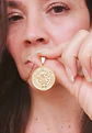 Colgante Medalla San Benito hipoalergénica chapado en oro 18kl - Miniatura 3