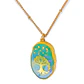 Colgante Árbol De La Vida Resina Verde Chapado En Oro 18k - Miniatura 11