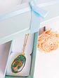 Colgante Árbol De La Vida Resina Verde Chapado En Oro 18k - Miniatura 6