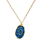 Colgante Luna Y Estrellas Resina Azul Chapado En Oro 18k - Miniatura 10