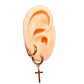 Pack De Aros Argollas Cruz Doble Uso Chapadas En Oro 18k - Miniatura 2