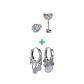 Pack De Aros Punto Luz Argollas Huggies Plata 925 Piercing - Miniatura 1
