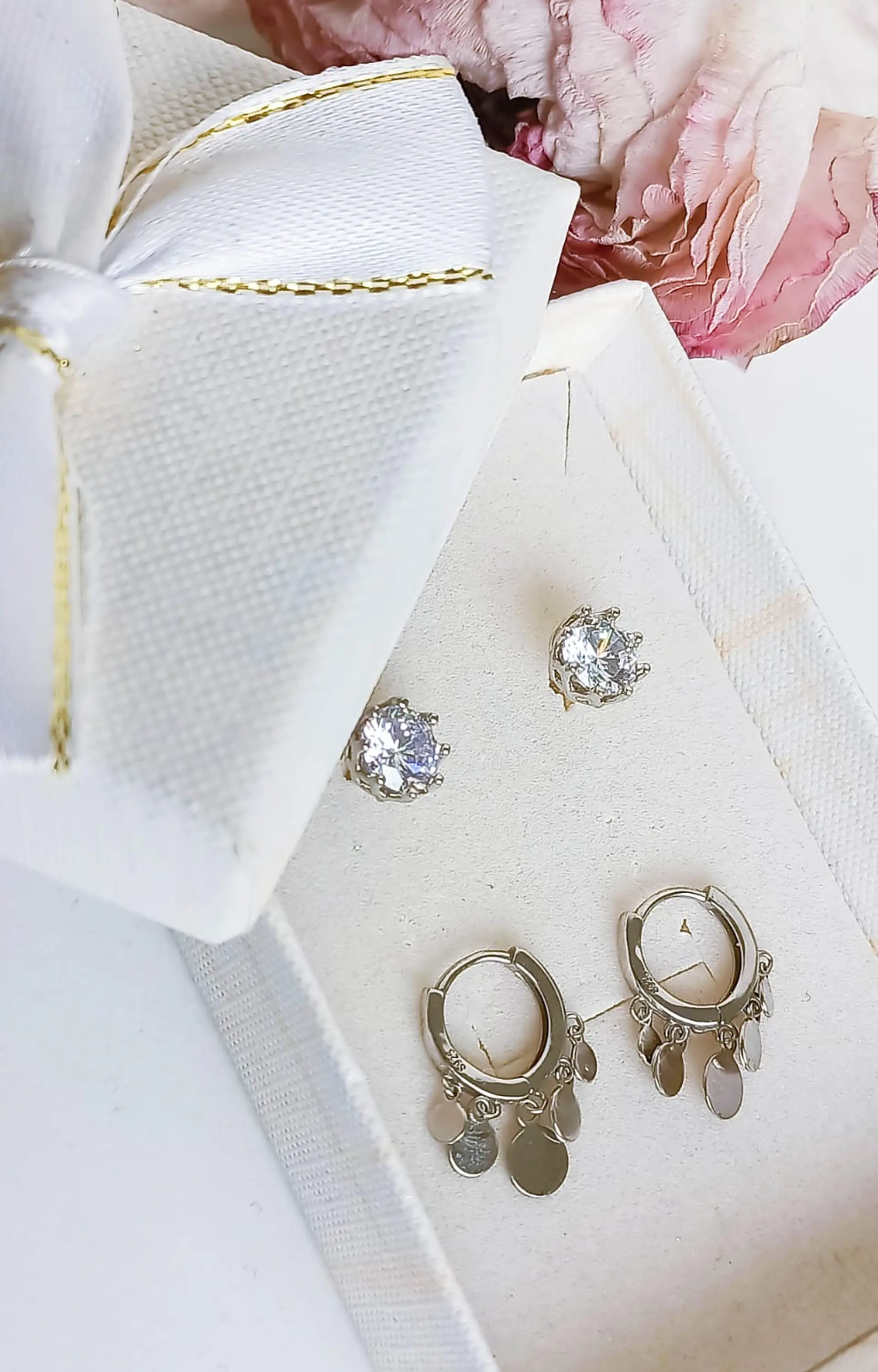 Pack De Aros Punto Luz Argollas Huggies Plata 925 Piercing 3