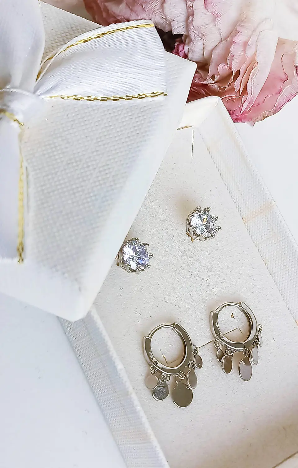 Pack De Aros Punto Luz Argollas Huggies Plata 925 Piercing 3
