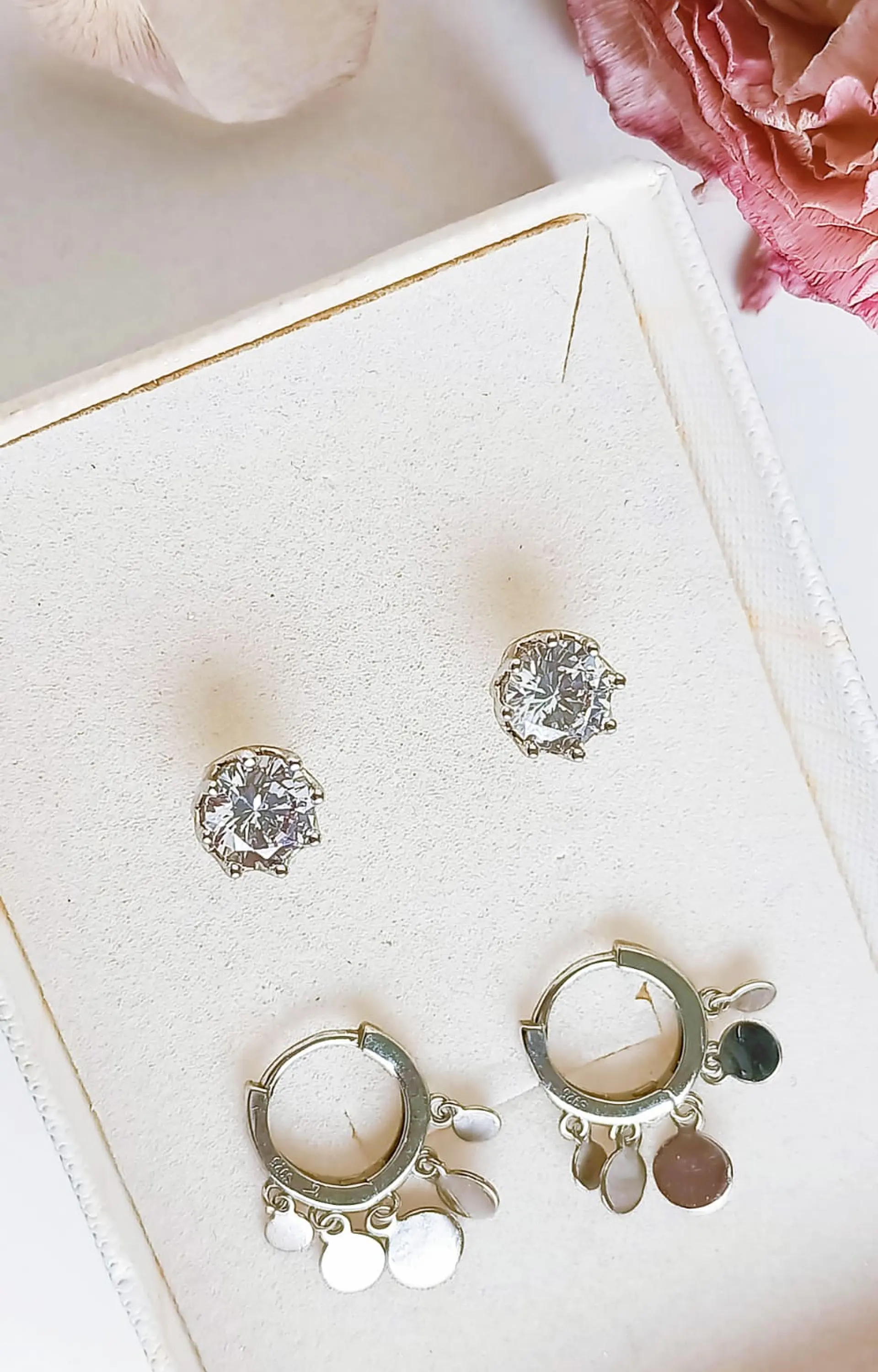 Pack De Aros Punto Luz Argollas Huggies Plata 925 Piercing 6