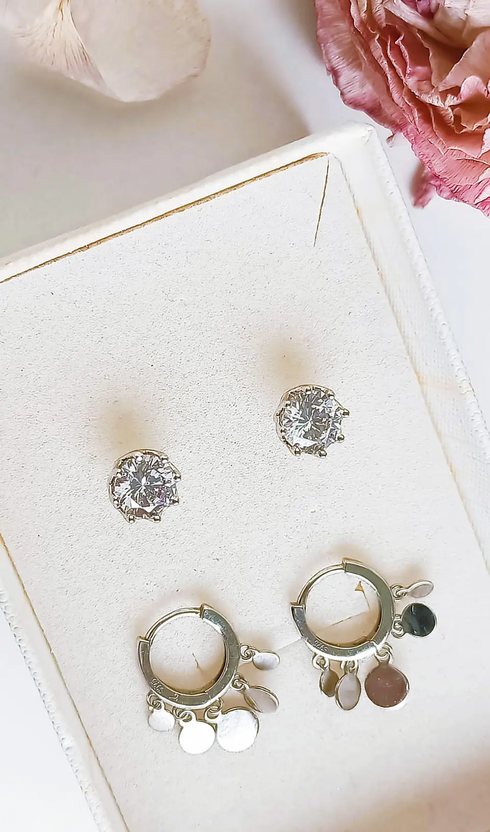 Pack De Aros Punto Luz Argollas Huggies Plata 925 Piercing 6