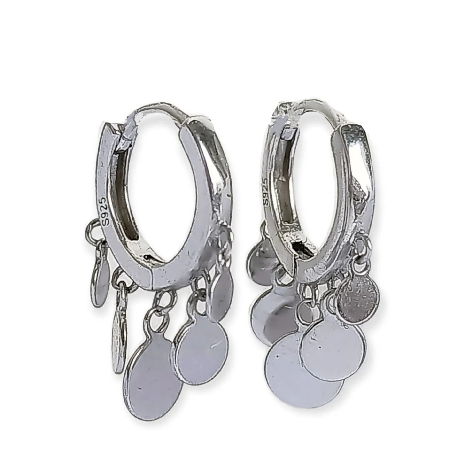 Pack De Aros Punto Luz Argollas Huggies Plata 925 Piercing 5