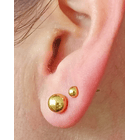 Pack De Aros Piercing Esferas 5mm + 7mm Chapadas En Oro 18k 6