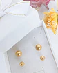 Pack De Aros Piercing Esferas 6mm + 7mm Chapadas En Oro 18k - Miniatura 2