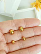 Pack De Aros Piercing Esferas 6mm + 7mm Chapadas En Oro 18k - Miniatura 5