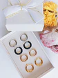 Pack 4 Pares De Aros Piercing Oreja Helix Chapadas Oro 18k - Miniatura 2