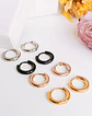 Pack 4 Pares De Aros Piercing Oreja Helix Chapadas Oro 18k - Miniatura 4