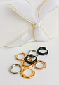 Pack 4 Pares De Aros Piercing Oreja Helix Chapadas Oro 18k - Miniatura 6