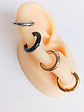 Pack 4 Pares De Aros Piercing Oreja Helix Chapadas Oro 18k - Miniatura 5
