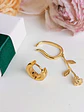 Pack De Aro Earcuff Rosa Argolla Unidad Chapadas En Oro 18k - Miniatura 6