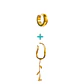 Pack De Aro Earcuff Rosa Argolla Unidad Chapadas En Oro 18k - Miniatura 1