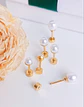 Pack De Aros Piercing Perlas Seguridad Chapadas En Oro 18k - Miniatura 4