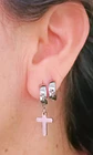 Pack De 2 Pares De Argollas Lisas Plateadas Helix Piercing - Miniatura 2