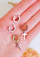 Pack De 2 Pares De Argollas Lisas Plateadas Helix Piercing - Miniatura 4