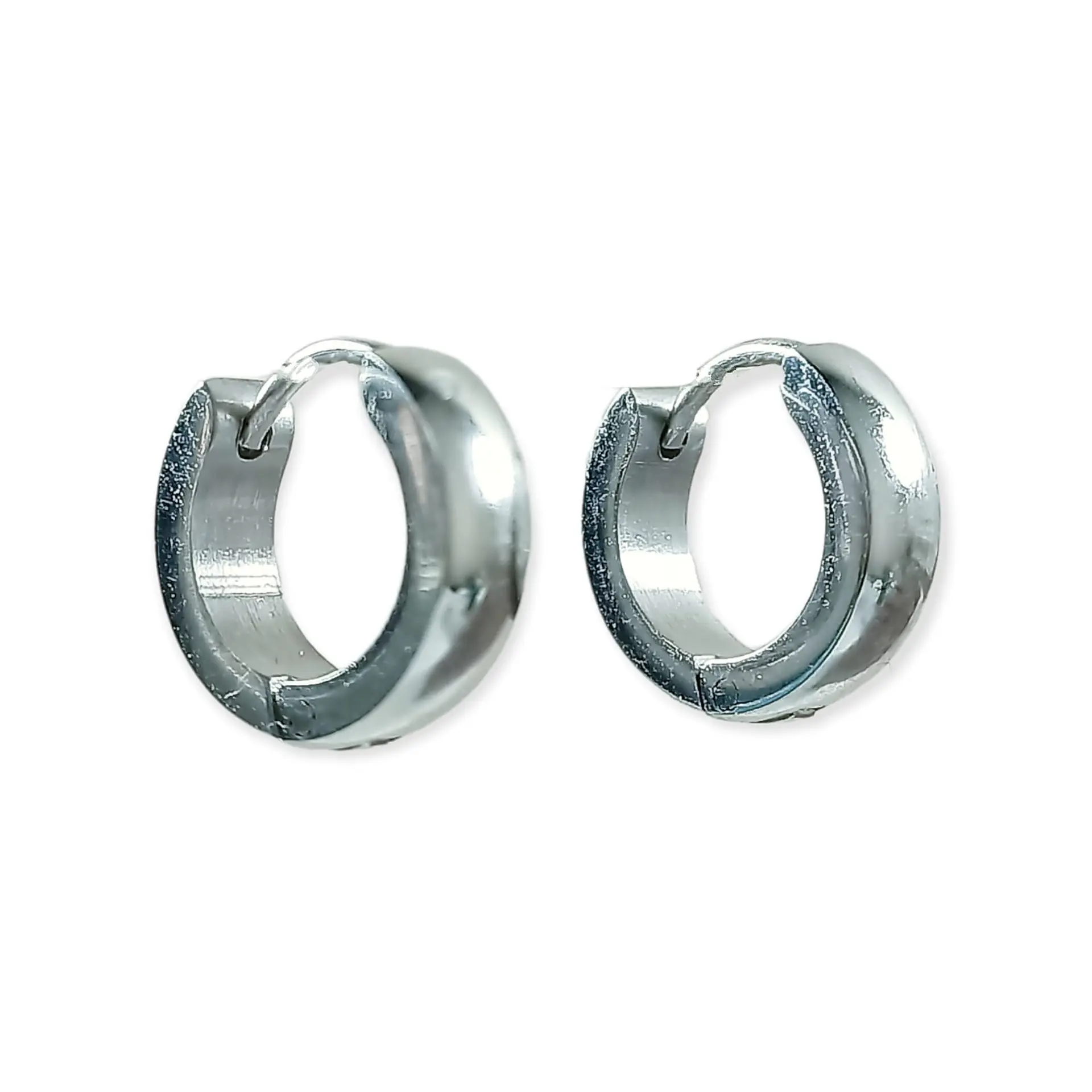 Pack 4 Pares Argollas Huggies Lisas Plateada Piercing Helix 4