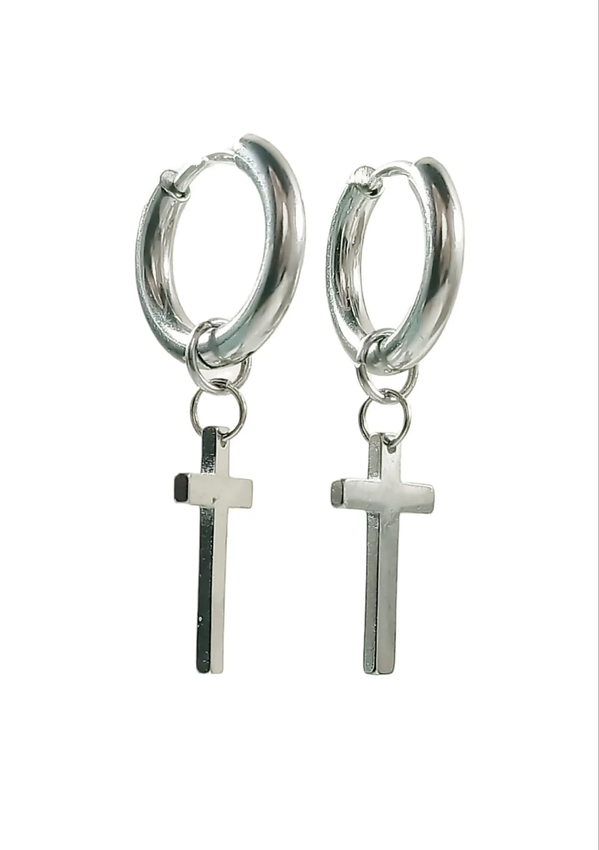 Pack 4 Pares Argollas Huggies Lisas Plateada Piercing Helix 6