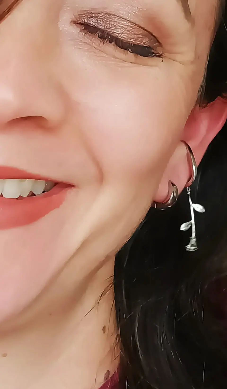 Pack Earcuff Rosa Argolla Unidad Plateada Piercing Moderno 3