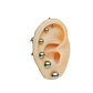 Pack 6 Par De Esferas Plateada Hipoalergénica Piercing Oreja - Miniatura 1