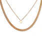 Conjunto multicapa Tejido Plano Chunky Estrella Chapada En Oro 18K - Miniatura 1