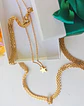 Conjunto multicapa Tejido Plano Chunky Estrella Chapada En Oro 18K - Miniatura 2